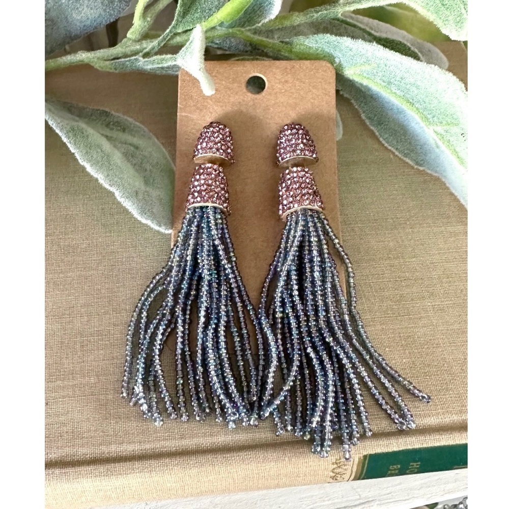Beaded tassel earrings